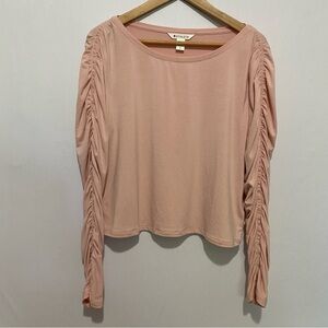 Athleta All Around Ruched Top Large Crop Length Semi-fitted Comfy Stretch Casual